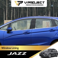 Honda Jazz Fit GK GK5 T5A 3rd Window Chrome Lining Full 2014 - 2025 Jazz GK V Project Car Accessorie