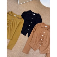 Bydoe Ribbon Button T-Shirt | K09 | Ck Ck Ck