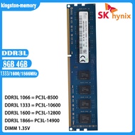 Hynix RAM 4GB 8GB DDR3L 1333 1600 MHz หน่วยความจำเดสก์ท็อป RAM DIMM PC3L-10600 12800 14900 DIMM 1.35V Ram
