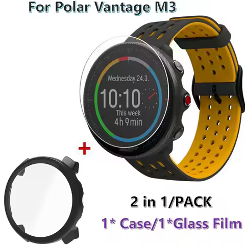 Tempered Glass film Watch Frame for polar vantage m3 Case Protectors Screen smart Bracelet Cover for