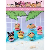 Sanrio Summer Black Leather Charm {Delicious Shop} Korea Limited Olive young Co-Branded Tanned Kurom