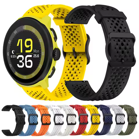 22mm Silicone Watch Strap For SUUNTO RUN Bracelet For SUUNTO 9 PEAK PRO DLC/5 PEAK/RACE 2/OCEAN/VERT