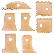 7 Pcs Pottery Tool Kit Wooden Pottery Trimming Tools Pottery Trimming Tools Multishape Pottery Profi