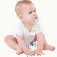 ALMA Hands-Free Baby Bottle, 8oz/240ml Gravity Ball Feeding Bottle Set, with Straw Brush Self-Feedin