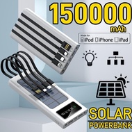 Solar powerbank 100000mah original 100000mAh powerbank original with build in cord Solar Charger 2 U