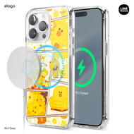 elago X LINE FRIENDS Yellow Sally MagSafe Hybrid Case for iPhone 15 15 Plus 15 Pro 15 Pro Max ลิขสิท
