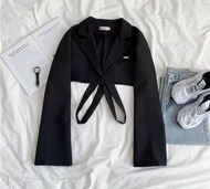 BLAZER CROP TALI SILANG/BLAZER CROP WANITA TALI SILANG