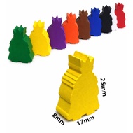 Crown King Board Game King Shape Character – 9 Color 25mm Set