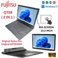Fujitsu Arrow Tab Q739 Window 11 Pro IPS Full HD Mini Rugged 2 in 1 Core i3-8th 4GB RAM 128GB SSD