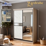(siap pasang)Mesra- wardrobe 5x7 / wardrobe / 5x7 almari baju / 5x7 wardrobe / cabinet / almari baju