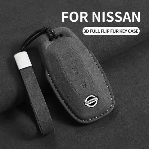 3 Buttons Suede Car Remote Key Case Cover Shell for Nissan Teana Qashqai X-Trail Kicks Tiida for Inf