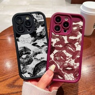 Wine Red Black Sexy Lip Casing For VIVO Y31D Y31 Y04 Y03 Y18 Y400 Pro Y29 Y38 Y39 Y36 Y93 Y77 Y72 Y9
