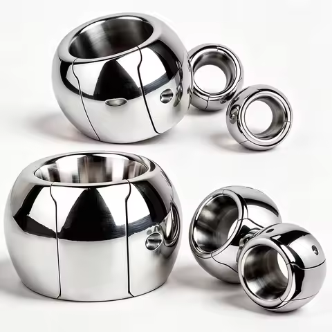 LEZEE Metal Semen Lock Rings Testicle Drop Ring Heavy Metal Scrotum Stretcher Weight Hanging Delay E