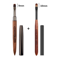 2PCS Sandalwood Handle Nail Drawing Brushes For Manicure Lines Painting Gradient UV GEL Extension Bu