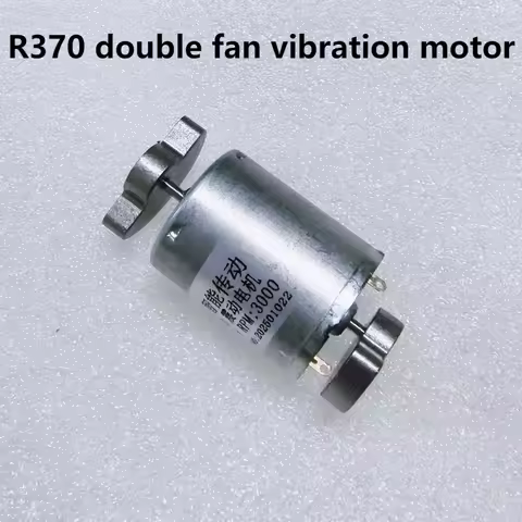 370 double shaft fan type vibration motor miniature DC vibrator motor 6V12V24V small massager motor