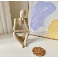 [SG Seller] Modern Artware Nordic Creative Thinker Figure Sculpture Character Art Statue Ornament Home Decoration