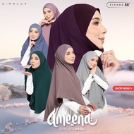 Zihaluv - Tudung Ameena Sarung Dagu Ironless - Cey Crepe - Bidang 55