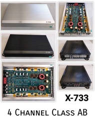Power amplifier class ab 4ch. รุ่น x-733 เพาเวอร์แอมป์ AB 4CH ขับเสียงกลางแหลม เสียงดี ชุดจ่ายไฟ2ชุด แรงๆ เครื่องเสียงรถยนต์ เพาเวอร์แอมป์ คลาส เอบี รุ่น x-733