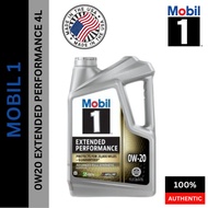 120903 (US GOLD) MOBIL 1 ENGINE OIL 0W20 4.73L EXTENDED PERFORMANCE DEXOS NASCAR