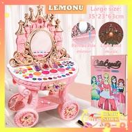【Local Delivery】Makeup toys for kids Budak Perempuan Set Safety ﻿Non Toxic ads Makeup table Nail Pol