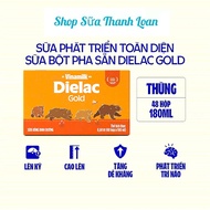 (HSD T2-2026) (Mẫu Mới Có Thẻ Tích Điểm) Thùng 48 hộp Sữa Bột Pha Sẵn Vinamilk Dielac Gold 180ml.
