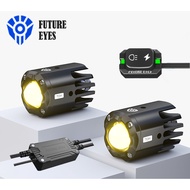 FUTURE EYES F150S Mini Concealed Motorcycle LED Spotlight Electric Light High and Low Beam Tangents 