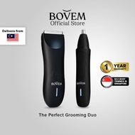 BOVEM Essentials Package: The Perfect Kit for Body & Groin Waterproof Grooming Nose, Ear Hair Shaver