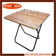 Square Wooden Folding Dining Table / Portable Foldable Table - 70cmx70cm