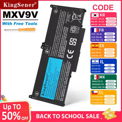 KingSener 7.6V 60WH MXV9V Battery For DELL Latitude 7300 7400 5300 5310 5300 5310 2-in-1 Series 5VC2