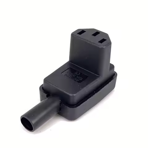 90 Degree Angled IEC 320 C13 Female Plug AC 10A 250V Power Cord Cable Connector