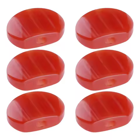 6 Pcs Resin Guitar Tuning Pegs Agate Red Button Knob Handle Cap Replacement Guitar Tuning Pegs Elect