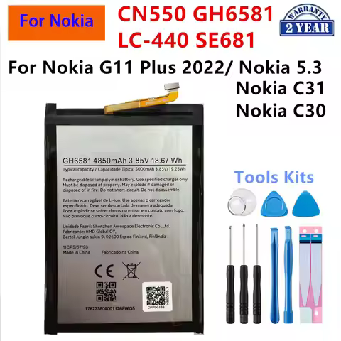 Brand New CN550 GH6581 LC-440 SE681 Battery For Nokia C31 G11 PLUS 2022 Nokia 5.3 Nokia 5.3 Phone Ba