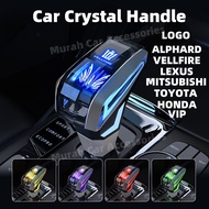 Car crystal gear knob new led rainbow multicolor diamond gear sticks Toyota Alphard Vellfire agh30 agh40 anh20 LEXUS