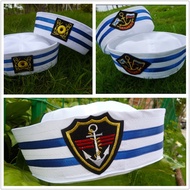 Sailors Ship Boat Captain Blue White Military Hat Navy Marine Cap Hat