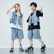 Ready Stock 3-14 Years Old Street Dance Children's Trendy Suit Boys Hip-Hop Trendy Clothes Jazz Danc