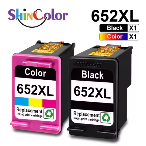 ShinColor 652 XL 652XL Premium Black Remanufactured Color InkJet Ink Cartridge for HP652 For HP Desk