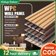Wall Panel 65 CM Wood Strip Series WPC Wall Panel Slat Wall Waterproof Decoration Shiplap Hiasan Din