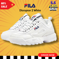 FILA Disruptor 2 white  รองเท้าผ้าใบฟิลา สีขาว เพิ่มความสูง