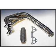 OBX®️ USA 421 EXTRACTOR WIRA 1.3 1.5 ISWARA 12V SATRIA 1.3 WITH GASKET & FLEXIBLE PIPE PIPING STAINL