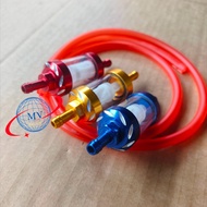 Filter Bensin Kaca Saringan Bensin Kaca CNC bonus selang 100 cm Universal