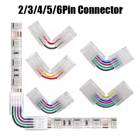 2Pin COB SMD LED Strip Connector 3/4/5/6pin Extension Wire Terminal Connectors For 8mm 10mm 12mm SMD