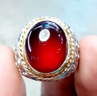 Cincin Batu Natural Red Garnet Bisa Di Memo Lab