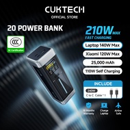 【3C  Certification】CUKTECH 210W Fast Charging 25000mAh Powerbank Xiaomi 120W Max Samsung 45W iP16/15