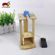 LAHOMIA Wooden Elevator Toy Lift Elevator Model Electric Elevator Toy DIY Elevator toy for boys girl