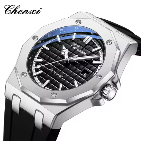 CHENXI 8268 New Fashionable Exquisite Dial Design Men's Quartz Watch Waterproof Calendar Night Light