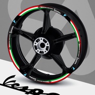 Motorcycle Wheel Decal Reflective Stickers Rim Stripe Hub Tape for Vespa 12" PIAGGIO GTS GTV LXV LT 