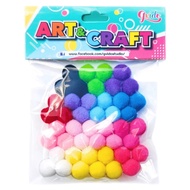 Gvido eva foam Assorted Color  art pom pom - 10mm