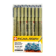 櫻花 PIGMA筆格邁8色軟毛筆 SDK-BR-8
