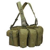AK Chest Rig Molle เสื้อกั๊กยุทธวิธี Army Equipment AK 47กระเป๋านิตยสารเสื้อกั๊กล่าสัตว์กลางแจ้ง
