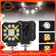 [Hot-Sale] 4 Inch Car Square LED Work Light Strobe Headlight White Yellow Offroad Driving Light Spot